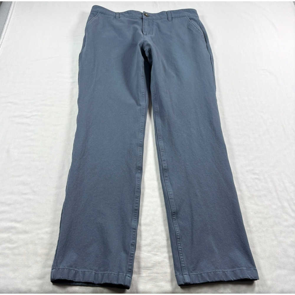 Mugsy Pants Mens 34x32 Blue Chino Real Teals Stretch Casual Slacks